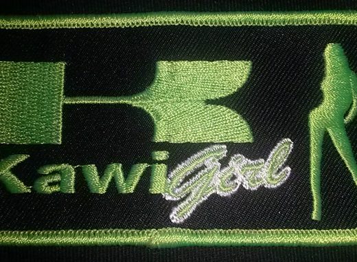 Green Kawi Girl Custom Patch