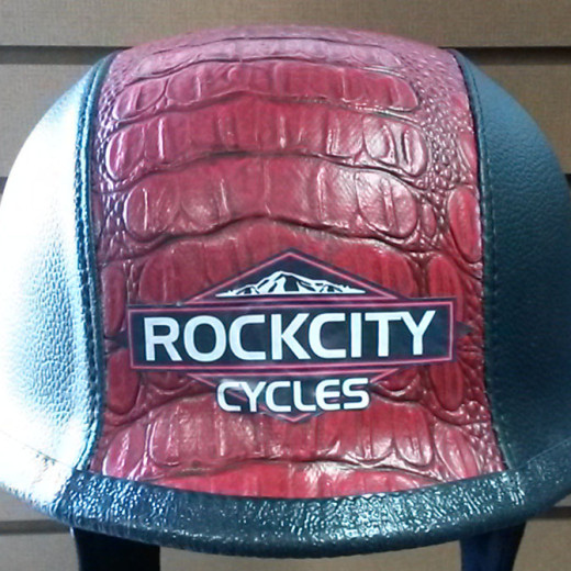 Rock City Cycles Red/Black Custom German Helmet